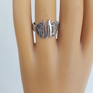 Sterling Monogram "M" Ring